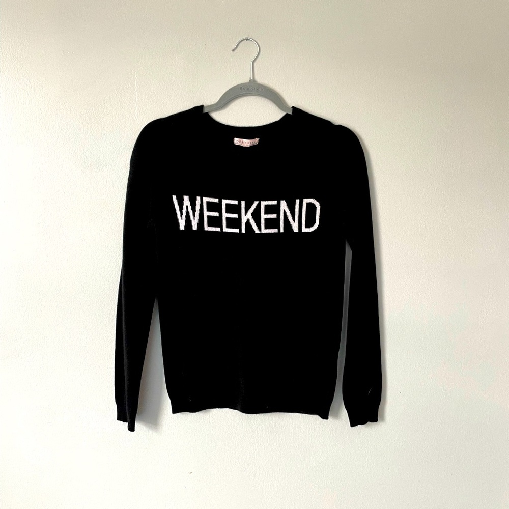 Philosophy 100% cashmere "Weekend" sweater